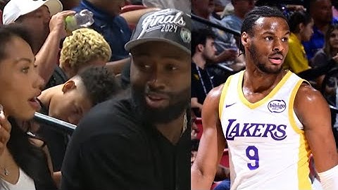 Jaylen Brown caught saying "I don't think Bronny is a pro" while watching him at Summer League