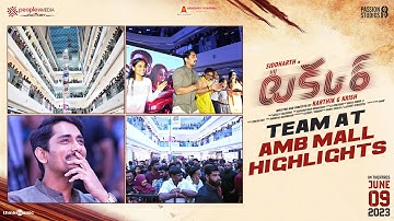 Takkar Movie Team At AMB Mall | Highlights | Siddharth | Divyansha Kaushik | Karthik G Krish