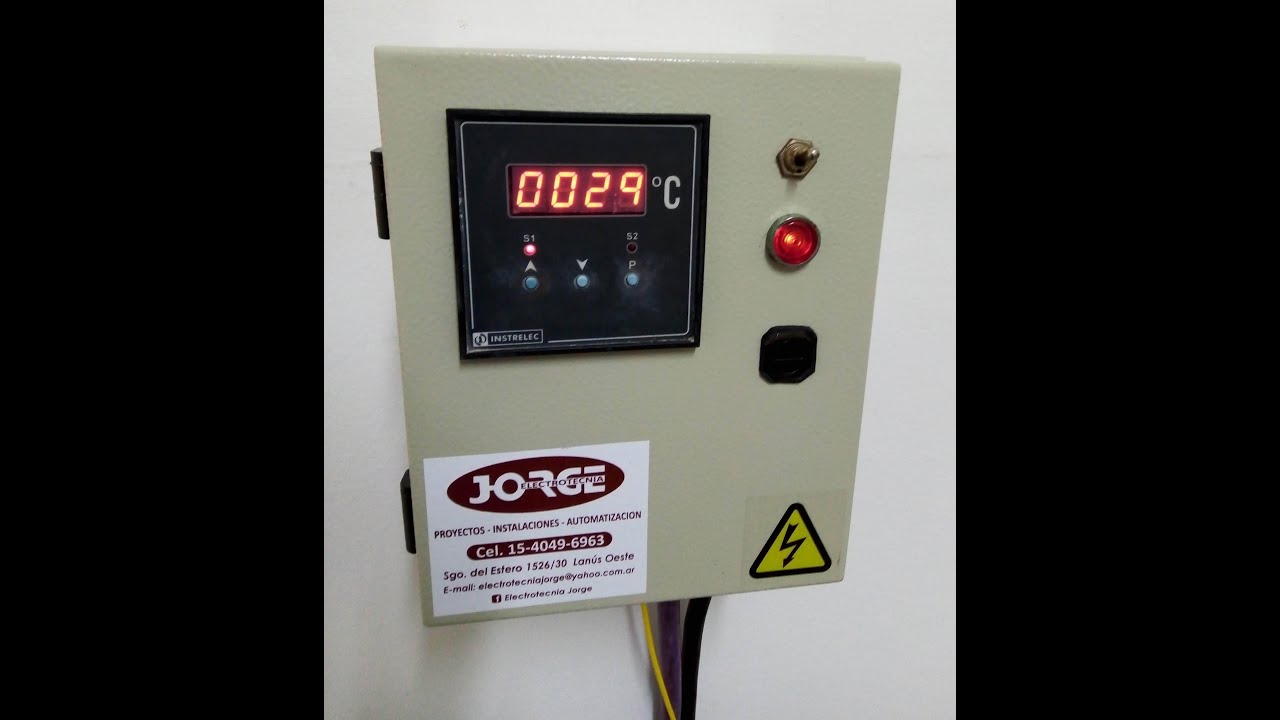 Rearmado y colocacion en pared de tablero de control de temperatura para horno de ceramica