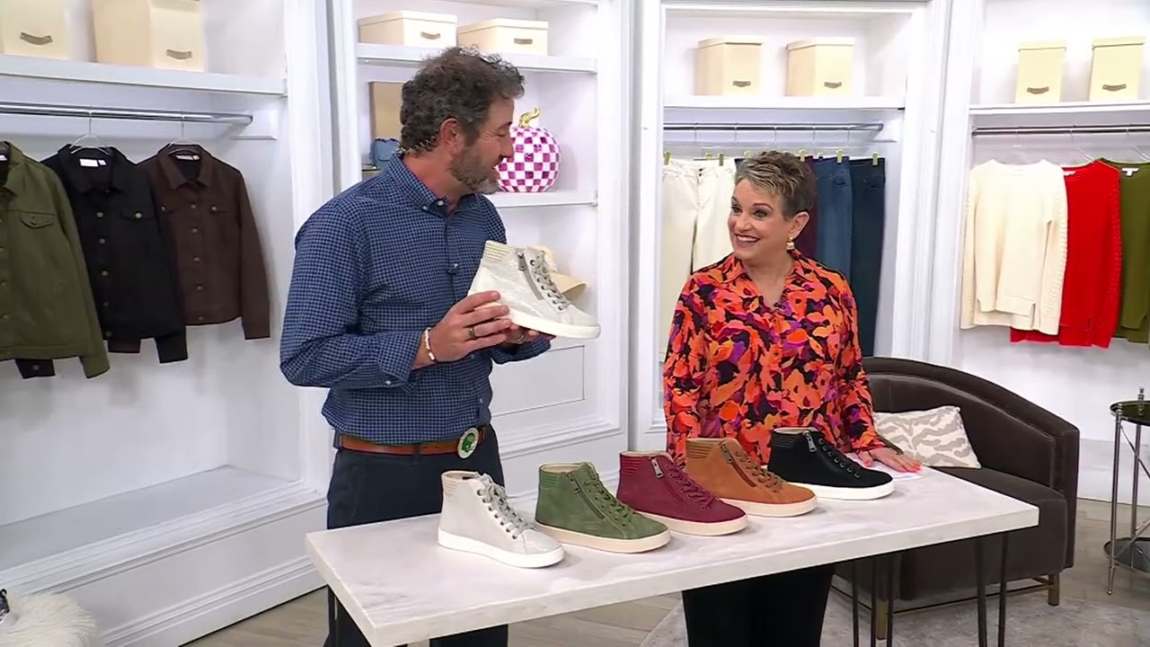 Revitalign Orthotic Suede High Top Sneaker - Wrigley on QVC