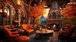 Relaxing Jazz Instrumental Music to Study, Work - Cozy Autumn Porch Ambience with Smooth Jazz Music