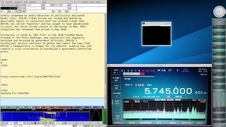 Voice Of America VOA Radiogram Apr 15 2017 on 5745Khz Shortwave Radio with SSTV