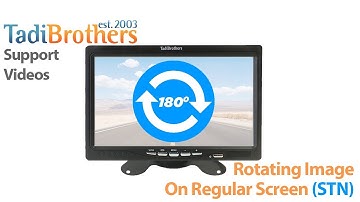Rotating and reversing a rear view screen for a backup camera