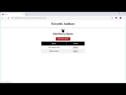 Favorite Authors Web App using MEAN stack