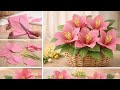 DIY flower 🌸 how to make flower from shopping bag