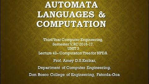 UNIT3 LECTURE 42 COMPUTATION TREE FOR NPDA
