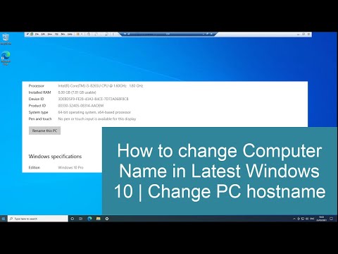 Easiest way to change Computer Name in Latest Windows 10 | Change PC hostname| How to change PC Name hqdefault