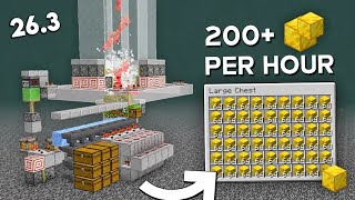 Minecraft Gold Farm 26.3 | 200+ Gold Blocks/Hour (Auto Crafter!)