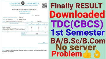 TDC (CBCS) 1st Semester Result Out | Finally declared BA/B.Sc/B.Com  Result by Gauhati University |
