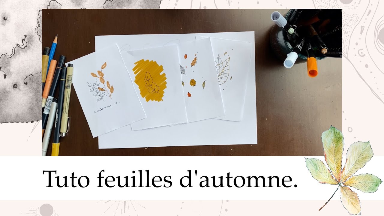 Dessiner des feuilles d'automne faciles | tuto débutant - YouTube
