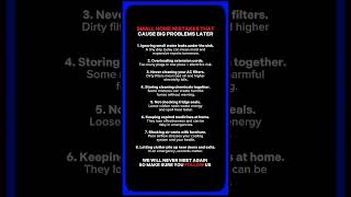 Small Home Mistakes#tricks #psychology #qoutes #selfimprovement #lifelessons #motivation #shortsfeed