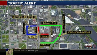 2 South Bend streets to close next week for parking garage assessment