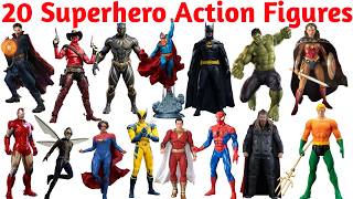 20 सुपरहीरो एक्शन फिगर्स के नाम | Learn Superhero Action Figure Names in English | Educational