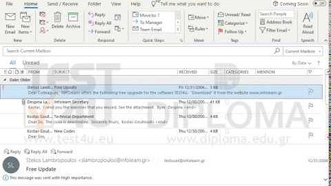 Configure Microsoft Outlook to display the folder pane (not minimized).