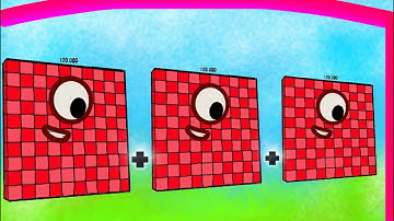 Giant Numberblocks Addition / Adding Three Numbers/ Learn To Count/ Big Numbers