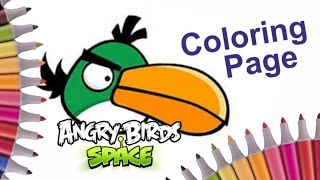 Coloring Angry Birds: GREEN BIRD - Angry Birds Coloring pages screenshot 5