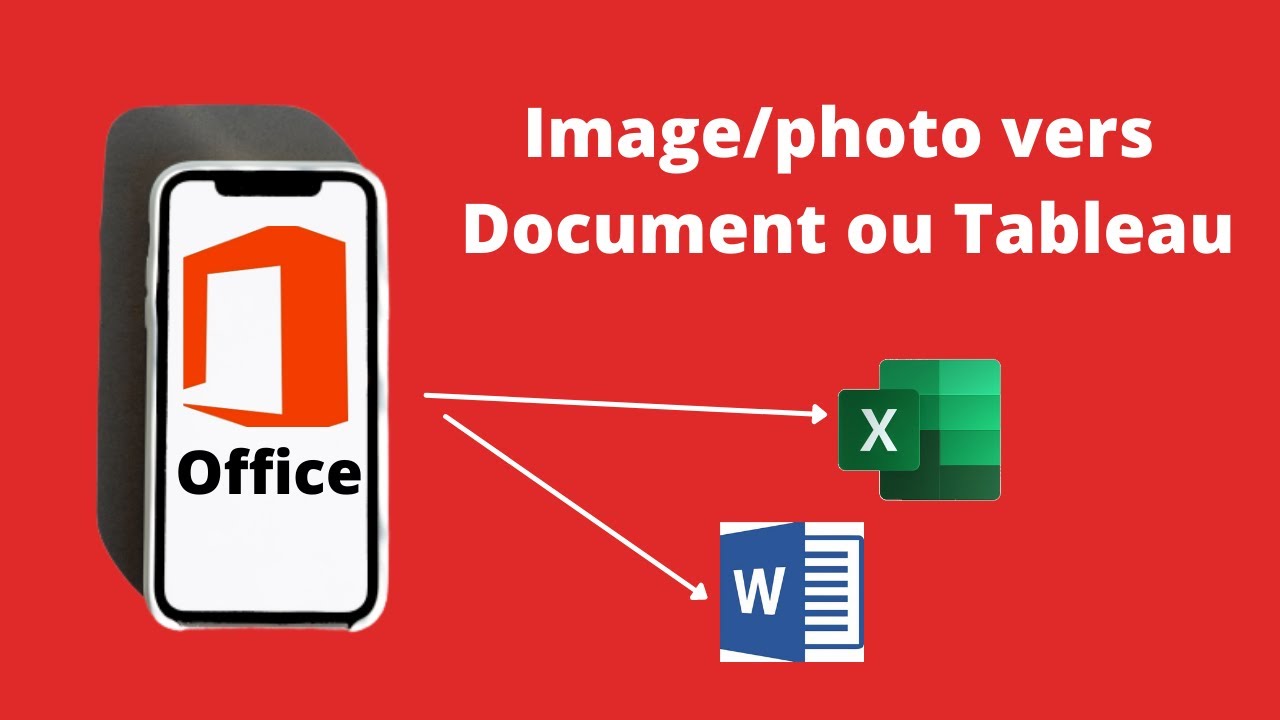 Comment convertir une photo en document word ou tableau excel - YouTube
