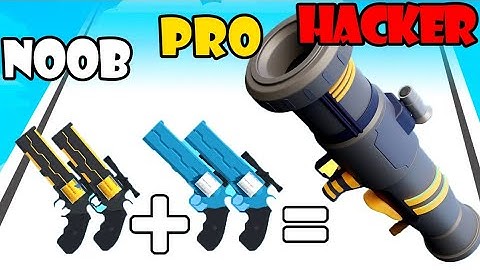 NOOB vs PRO vs HACKER - Gun Build N Run Part 3 | Gamplay Satisfying Games (Android,iOS)