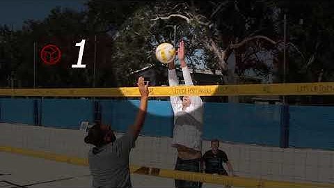 3 Total Touches-Beach Volleyball Rules-LIVE ACTION EXAMPLE