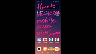 #HowtowriteonMobileScreen How to write on Mobile Screen with finger!! Use Mobile screen as notepad!! screenshot 4