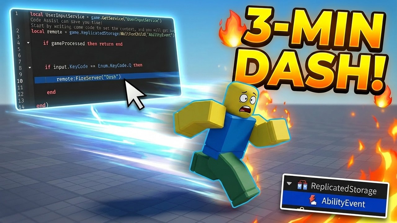 Dash Build Build Your First Dash Ability in Roblox (3 Minute Speedrun)🔥 - YouTube