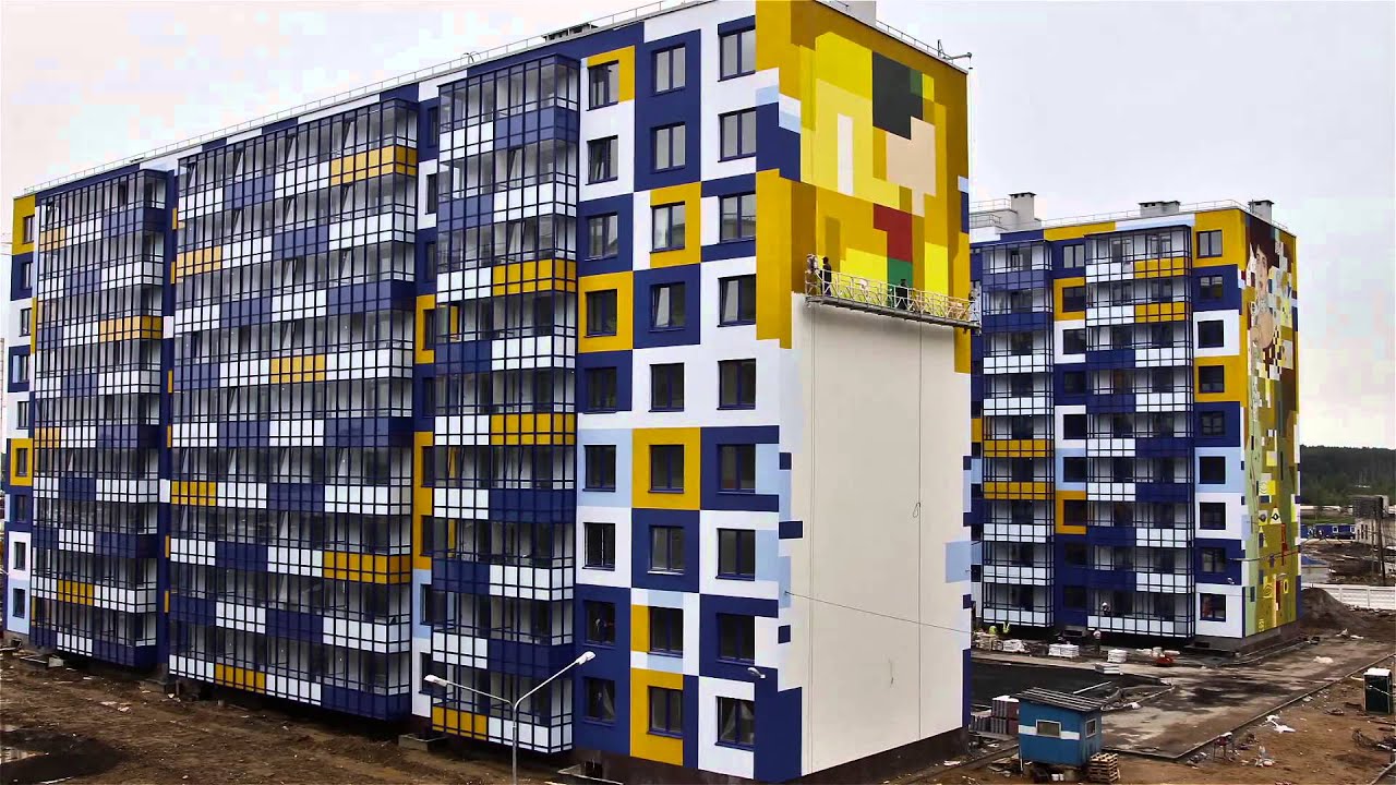 Роспись фасадов Семи столиц. Арт-фасад - Густав Климт - YouTube