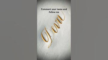 Copperplate calligraphy, tutorial: how I write your name #deva