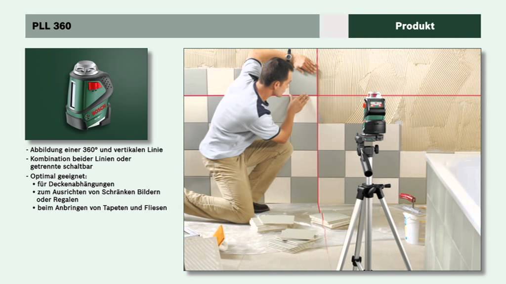 Tutorial: Linienlaser PLL 360 von Bosch - YouTube