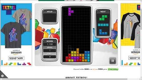 Tetris (Web) - 10 Lines - Keyboard (0:24)