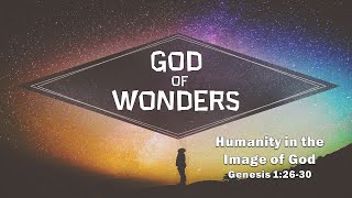 Humanity in the Image of God Genesis 1:26-30 Genesis 1 26 30