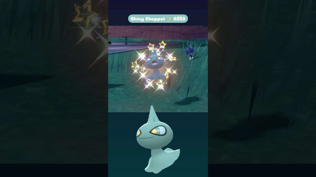Shiny Shuppet ✨ 0353 caught in Pokemon Scarlet with Shiny Charm in the wild