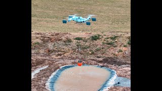 ThunderWasp GT doing multiple water bombings with bambi-bucket