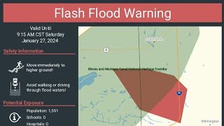 Life-threatening FFW for an Ice Jam Break in Grundy and Will Counties. (Missed EAS) 1/26/24.