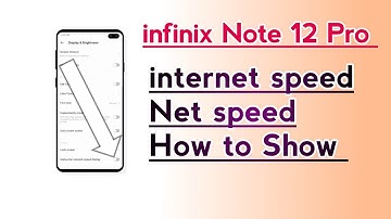 infinix Note 12 Pro internet speed Net Speed How to Show