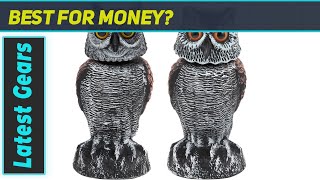 Scare Birds Away Effectively with Rotating Head Owl Decoys - Best Bird Deterrent for Gardens