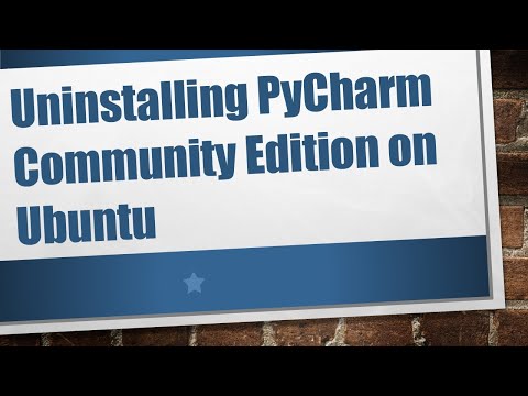 Uninstalling PyCharm Community Edition on Ubuntu