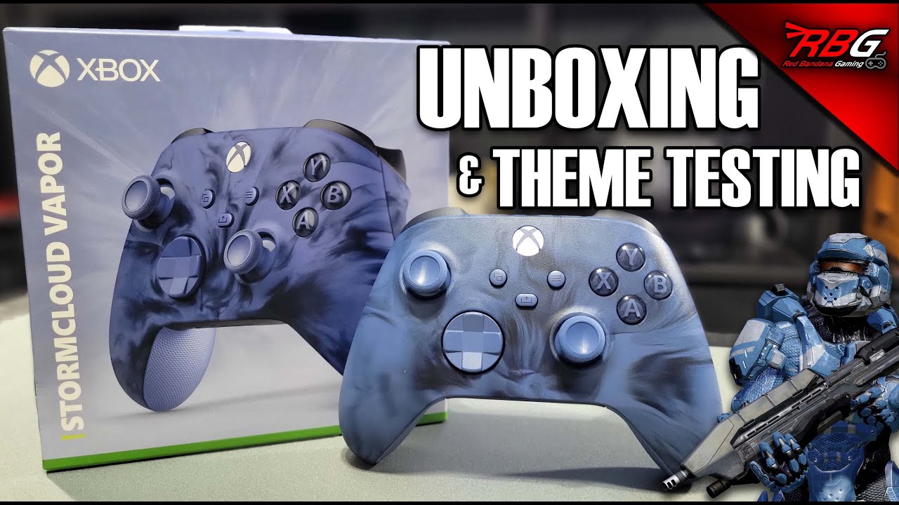 Stormcloud Vapor Xbox Controller Unboxing & Theme Testing - Xbox Series X/S Wireless  Controller - YouTube | Xbox-One-Controller