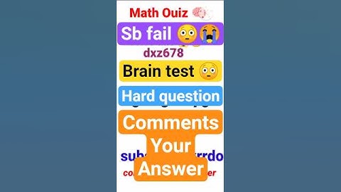 comments your answer☠️ #ytshorts #shortsfeed #maths #mathexam #trending #subscribe #mathquiz #iqtest