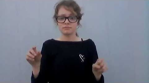 American Sign Language Lesson 9 Assignment 1