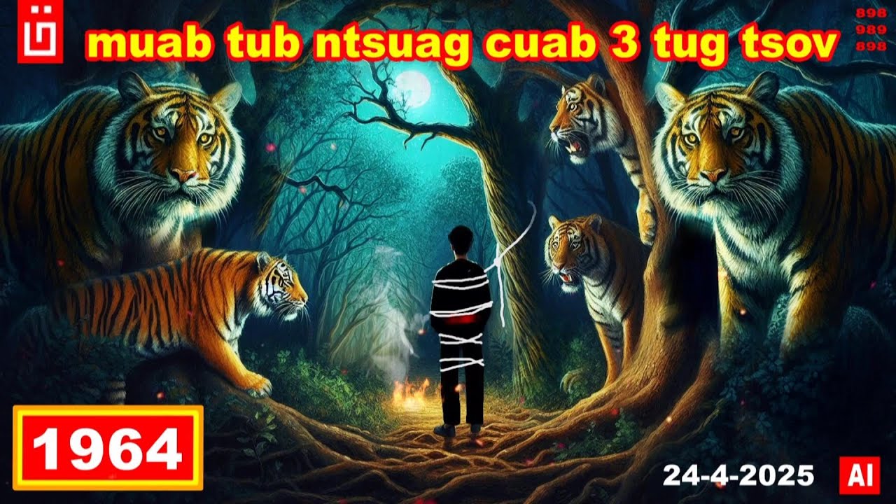 dab hais hmoob - 1964 - 24-4-2025 muab tub ntsuag cuab 3 tug tsov, สามเสือ, The Three Tigers.