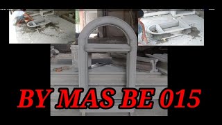 cara/proses merakit kusen lengkung serut