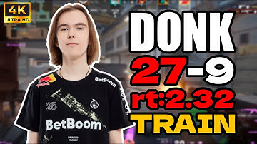 🔥donk (27-9) rt:2.32 SoloQ +VOICE COMMS (train) l EU FACEIT RANKED l #cs2 #pov