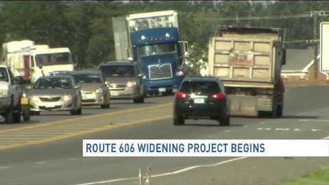 Route 606 widening project begins