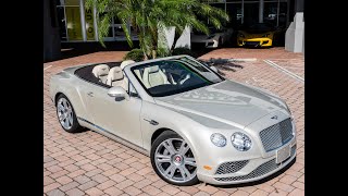 2016 Bentley GTC in White Sand Metallic for sale at Naples Motorsports only 7k miles!