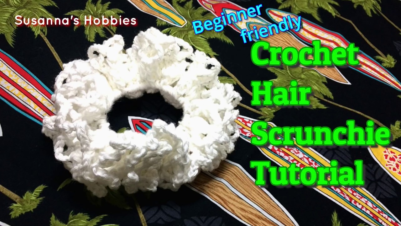 かぎ針編み分で簡単レースシュシュ Speedy Crochet Easy Gorgeous Hair Scrunchie Tutorial Diy スザンナのホビー Youtube