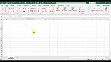 Haken in Excel einfügen