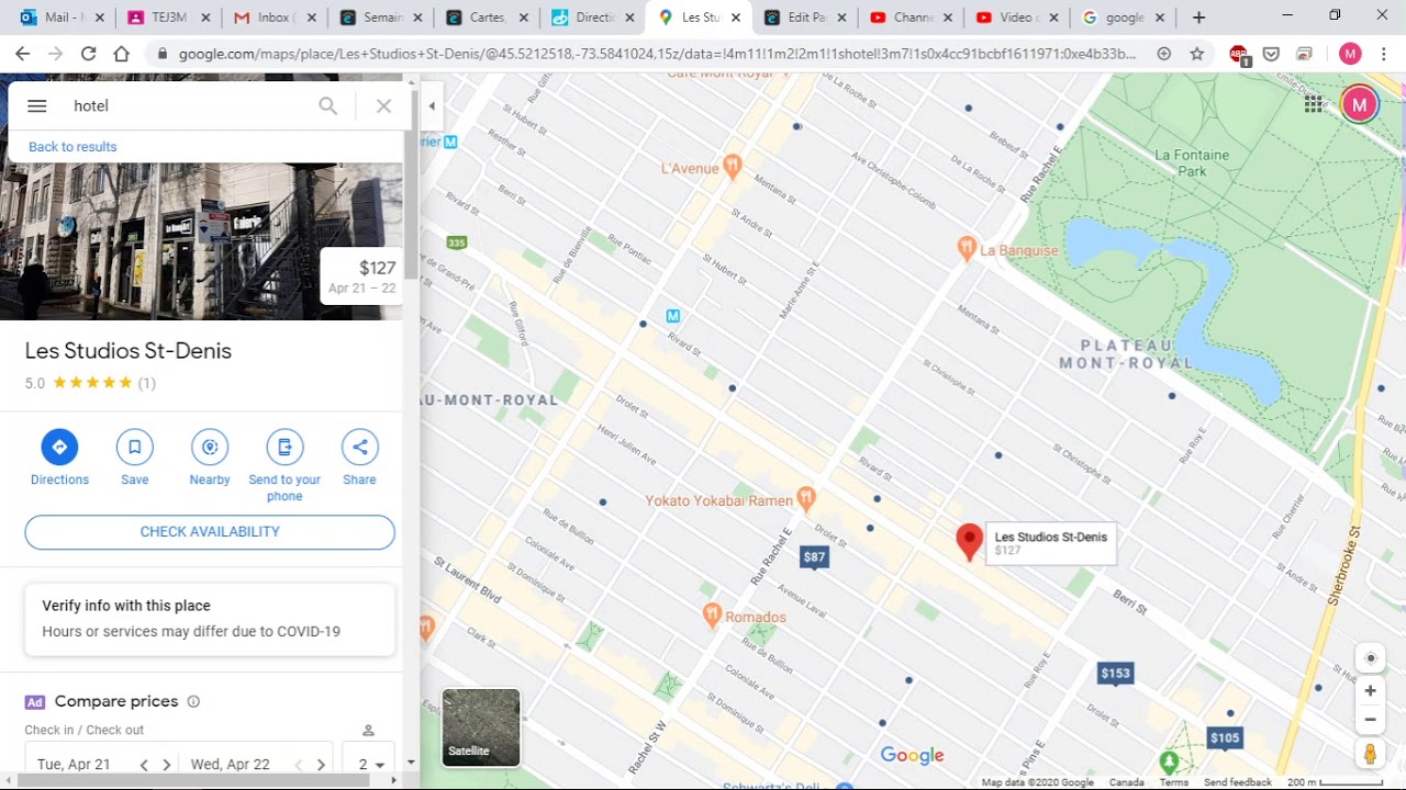 Directions Montréal YouTube