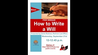 How to Write a Will