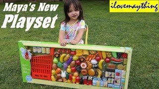 Kitchen Toy Set For Little Girls: Maya's New Grocery Shopping Cart Set