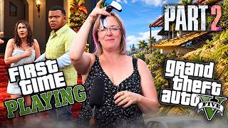 Mom gets CORRUPTED playing GTA V - Girl Theft Auto Part 2!!
